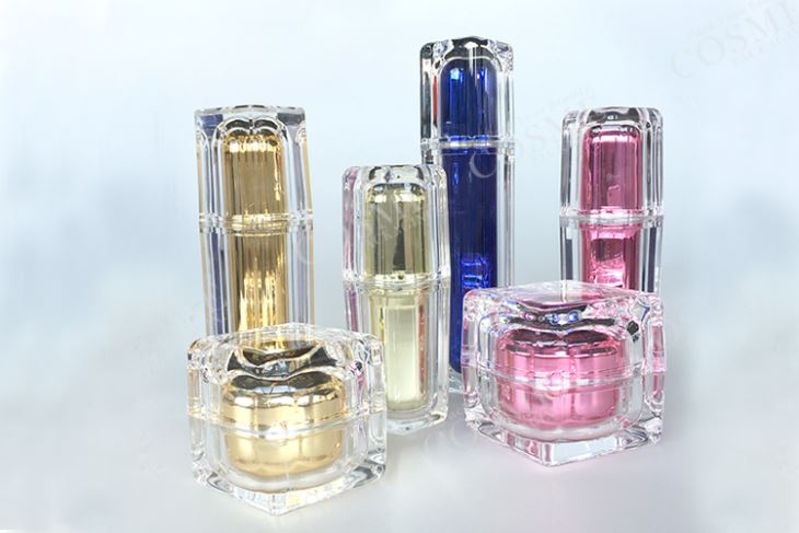 square bottles and jars