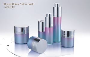 15ml 30ml 50ml Gold Pink Грижа за Кожата Козметична Опаковка Ротационна Безвъздушна Пластична Лоша Бутилка