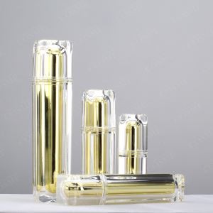 Квадратна акрилна козметика Бутилка пластмаса Висококачествени луксозни козметични бутилки