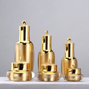 Иновативна 15g 30G 50G луксозна златна корона в пластмасова акрилна козметична крем