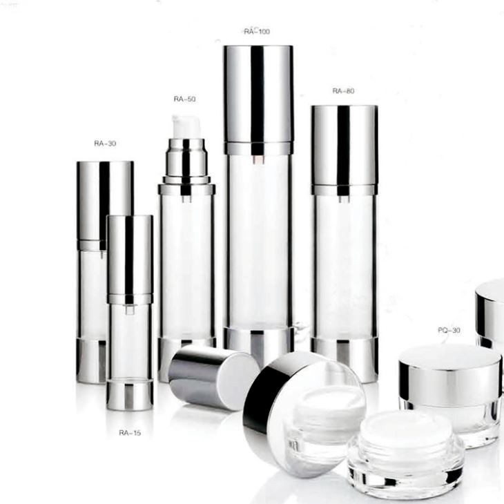 Луксозна бутилка без въздух помпа 15ml с алуминиева капачка