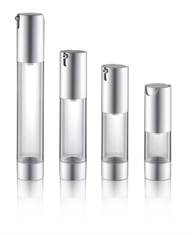 Черна бутилка без въздух помпа