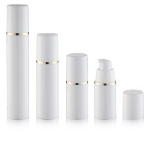 Бяла PP безвъздушна козметична бутилка